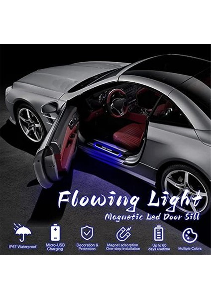 Araba LED Kapı Pedalı Lambası, Araba LED Kapı Eşiği Lambası, Araba Otomatik Sensörlü Kablosuz Kapı Lambası, Arka (Yurt Dışından) indirimleri