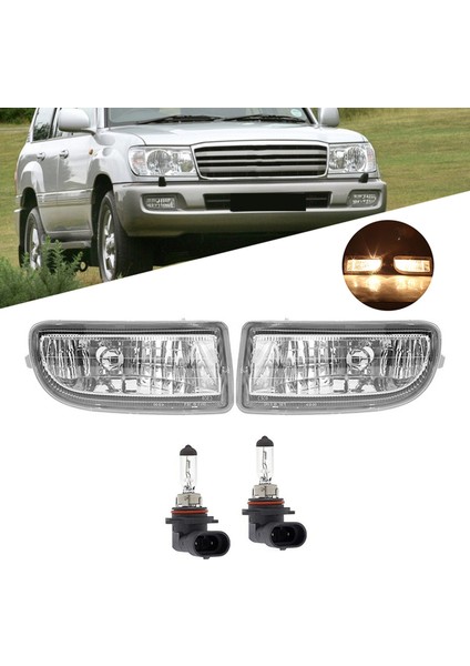 Toyota Land Cruiser LC100 FJ100 1998-2007 Için 1 Çift Ön Sis Farı Halojen Lambası Tampon Sis Farları Sürüş Farı (Yurt Dışından) fiyatları