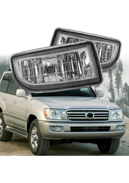 Toyota Land Cruiser LC100 FJ100 1998-2007 Için 1 Çift Ön Sis Farı Halojen Lambası Tampon Sis Farları Sürüş Farı (Yurt Dışından) modelleri