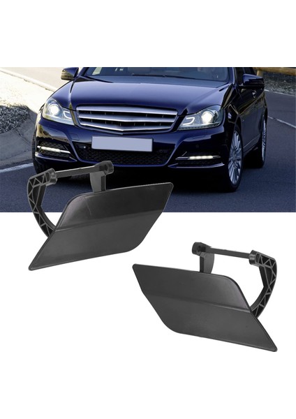 Mercedes-Benz C-Serisi W204 2007-2011 Için Braketli 1 Çift Far Yı Kapağı 2048802124 2048802224 (Yurt Dışından) indirimleri