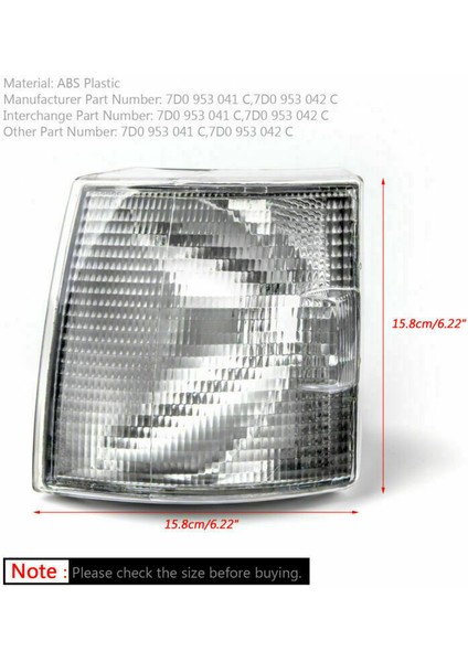 Taşıyıcı T4 1990-2004 Için Araba Ön Köşe Işıkları Gösterge Sinyal Lambaları (Yurt Dışından)