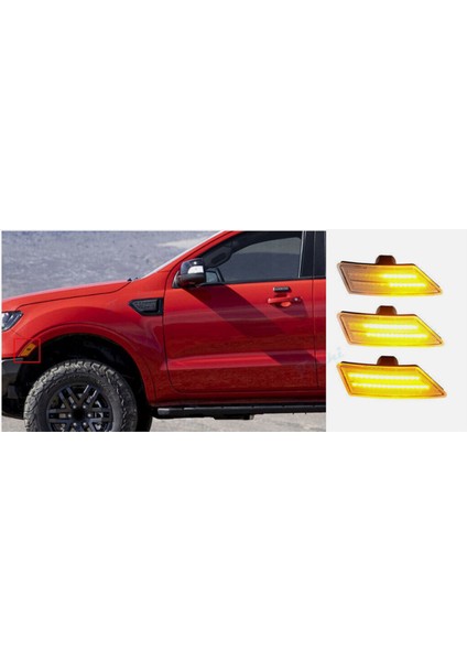 Ford Ranger 2019-2020 Için Sıralı Sinyal Lambası Dinamik LED Yan Işaret Lambası Ön Tampon Dönüş Sinyali Çamurluk Lambası (Yurt Dışından) indirimleri