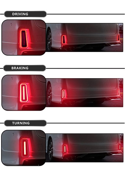 Toyota Alphard Vellfire 30 Serisi 2015-2018 Kırmızı Için 2x LED Arka Tampon Reflektörlü Arka Fren Lambası (Yurt Dışından) fırsatları
