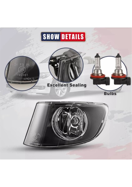 Çift Araba Ön Sol Sağ Sis Farları Sürüş Lambası Ampullü Bmw E92 E93 2006-2013 63176937465 63176937466 (Yurt Dışından) indirimleri