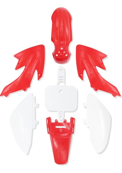 CRF50 Plastik Takımı Pit Bike Parçaları Kaplamalar Çamurluklar Crf 50 Xr 50 Ssr 110 107 125 MX650 MX500 Piranha Baja Kırmızı+Beyaz (Yurt Dışından)