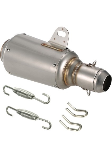 Motolet Evrensel Egzoz Borusu Susturucusu Ayarlanabilir W Yaylı Kanca ve Çekme Kancası 38MM-51MM Modifiye Egzoz Borusu Parçaları Için (Yurt Dışından)
