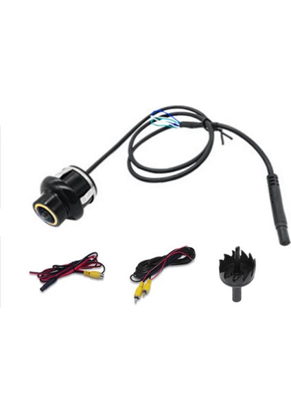 Araba Arka Görüş Kamerası Ahd 1080P 170 Derece Balık Gözü Lens Geri Vites Kamerası Gece Görüşlü Su Geçirmez Kamera (Yurt Dışından)