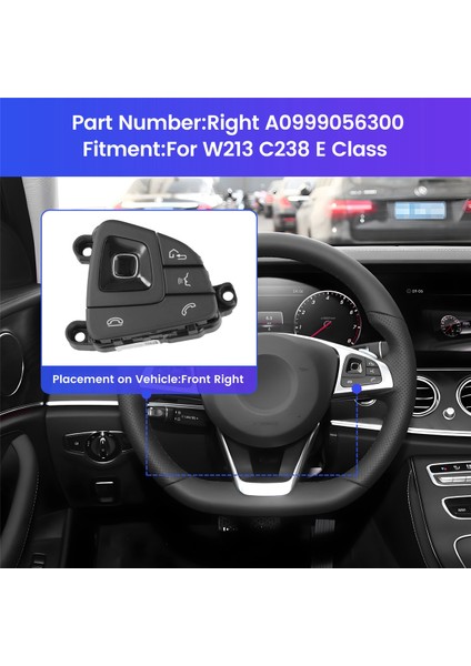 Mercedes Benz W213 C238 E Sınıfı Direksiyon Simidi Anahtarı Düğmesi Sağ A0999056300 (Yurt Dışından) fırsatları