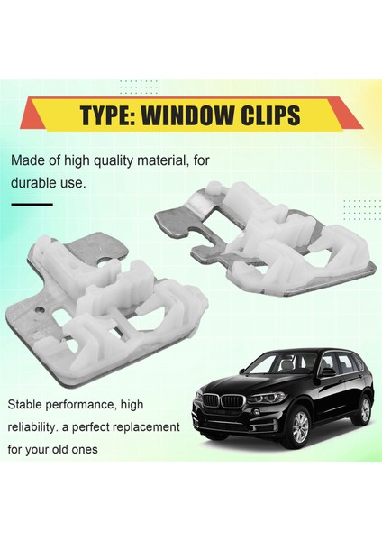 Bmw X5 E53 2000-2015 Için Cam Klipsleri Ön Sol Veya Sağ Metal Kaydırıcı ile Araba Cam Kriko Tamir Klipsleri (Yurt Dışından) fırsatları
