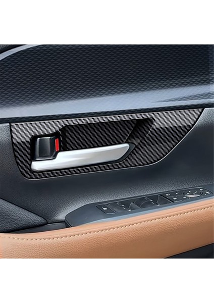 Araba Iç Çekme Kolu Trim Çerçeve Sticker Kapı Kase Paneli Kapağı Karbon Fiber Trim Toyota Grand Highlander 2024 Için (Yurt Dışından) fiyatları