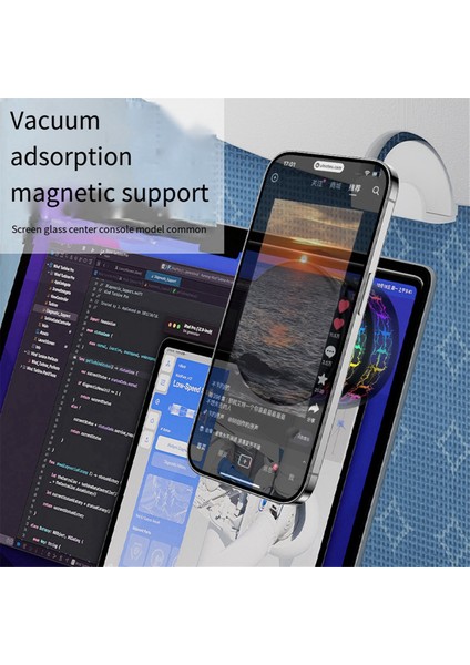 X12 Manyetik Rgb Navigate Araç Telefon Tutucu Elektrikli Vakum Adsorpsiyon Ultra Kararlı Vakum Emiş Kupası Braketi (Yurt Dışından) indirimleri