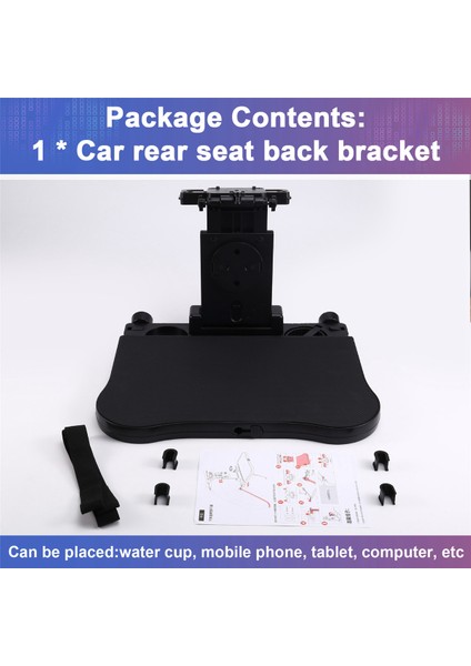 Araba Seyahat Masası Çok Işlevli Araba Koltuğu Sırtı Küçük Masa Tahtası Ayarlanabilir Yetişkin Çocuk Su Bardağı Bilgisayar Tutucu (Yurt Dışından) fırsatları