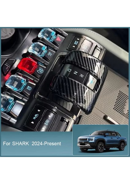 Araba Vites Topuzu Dekorasyon Kapağı Vites Kolu Başlığı Döşemesi Byd Shark 2024 2025 Iç Aksesuarlar Karbon Fiber (Yurt Dışından) fırsatları