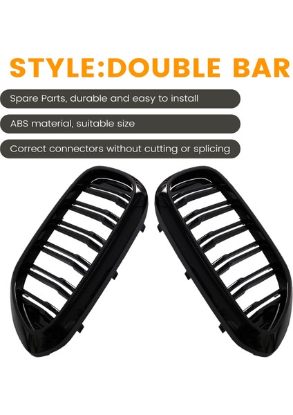 Ön Tampon Izgaraları Bmw 5 Serisi G30/G31/G38 530I 540I 550I Çift Parlak Siyah Için Çift Çizgili Yarış Izgaraları (Yurt Dışından) fırsatları