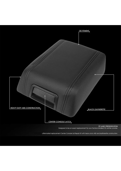 Ford F-150 F150 Lincoln Mark Lt 2004-2008 Kol Dayanağı Mandalı Kutusu Ped B Için Araç Orta Konsol Kol Dayanağı Kapağı Kapağı GECS-004-BK (Yurt Dışından) modelleri