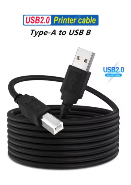 Printer Cable (Filtreli) USB 2.0 Yazıcı Kablosu Hp Epson Canon Xerox Brother (3 Mt) fırsatları