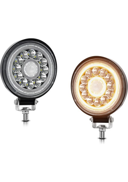 Inç Yuvarlak LED Offroad Işıkları, LED Traktör Çalışma Işıkları 140W 14000LM 9-30V Off Road Sürüş Sis Lambası Pod'ları (Yurt Dışından)