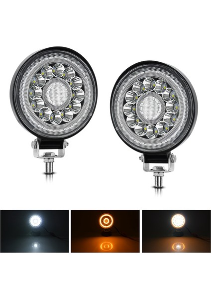 Inç Yuvarlak LED Offroad Işıkları, LED Traktör Çalışma Işıkları 140W 14000LM 9-30V Off Road Sürüş Sis Lambası Pod'ları (Yurt Dışından) fiyatları