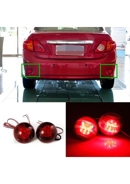 Toyota Corolla 2007-2010 Için 2x Araba LED Arka Tampon Lambası Reflektörlü Arka Fren Lambası (Yurt Dışından) fırsatları
