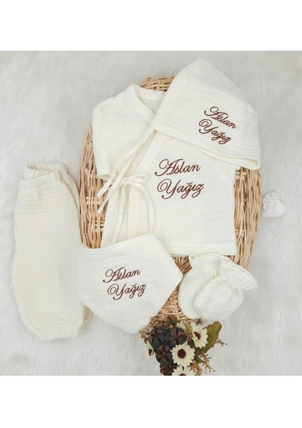 4 Katlı Müslin 5'li Kimono Bağcıklı Tulum %100PAMUK Hastane Çıkış fiyatları