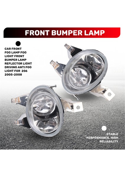 Peugeot 206 2005-2008 Için Araç Ön Sis Lambası Sis Lambası Ön Tampon Lambası Reflektör Lambası Sürüş Sis Önleyici Lambası (Yurt Dışından) fırsatları