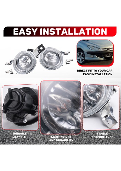 Peugeot 206 2005-2008 Için Araç Ön Sis Lambası Sis Lambası Ön Tampon Lambası Reflektör Lambası Sürüş Sis Önleyici Lambası (Yurt Dışından) indirimleri