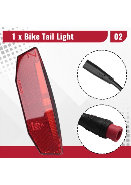 6V-60V Elektrikli Bilet Arka Lambası/arka Lambası LED Uyarı Arka Lambası E-Scooter E-Bilet Arka Lambaları Su Geçirmez Konnektör (Yurt Dışından) indirimleri