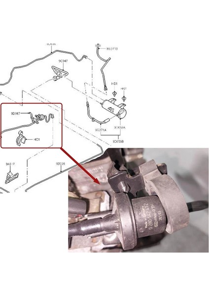 0280142412 Ford Focus C-Max Mk3 (Dyb) Volvo V50 C30 S40 Mazda 5 3 I 9BV000007AA 3M519D289 Için Yeni Vakum Valfi Solenoidi (Yurt Dışından) modelleri