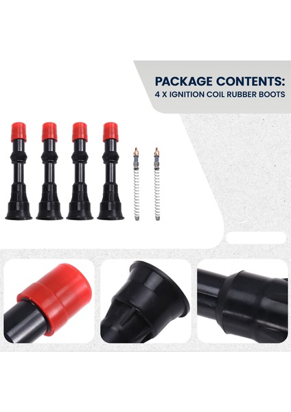 4 Adet 30520-PWA-003 Ateşleme Bobini Kauçuk Botları Honda 2003-2005 Jazz ve Civic Hybrid 1.3l 30520PWA003 (Yurt Dışından) fırsatları