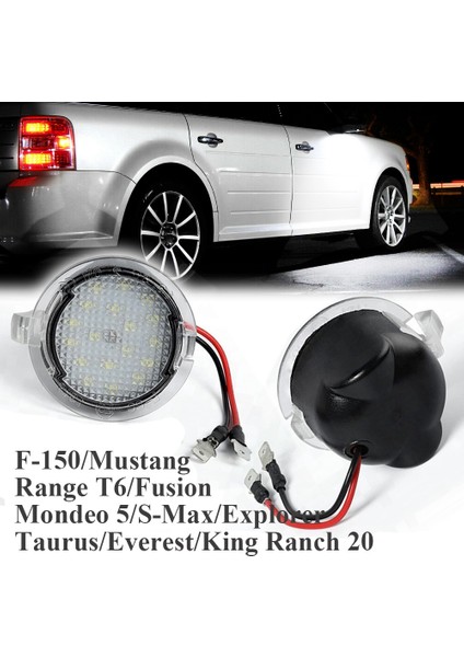 Ford F-150 Edge Mondeo 5 S-Max Taurus Ex Flex Explorer Expedition Raptor Için LED Yan Ayna Su Birikintisi Işıkları (Yurt Dışından) fiyatları