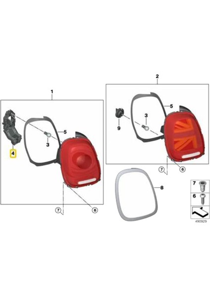 Mini Cooper F55 F56 F57 Arka Stop Lambası Ampul Tutucusu Sol Veya Sağ 63217361305 (Yurt Dışından) fırsatları