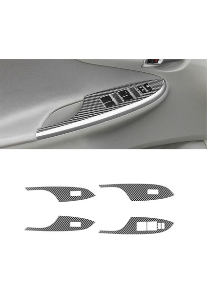 Toyota Corolla 2007-2013 Cam Kaldırma Anahtarı Paneli Kapağı Trim Sticker Iç Aksesuarlar Için Karbon Fiber (Yurt Dışından) modelleri