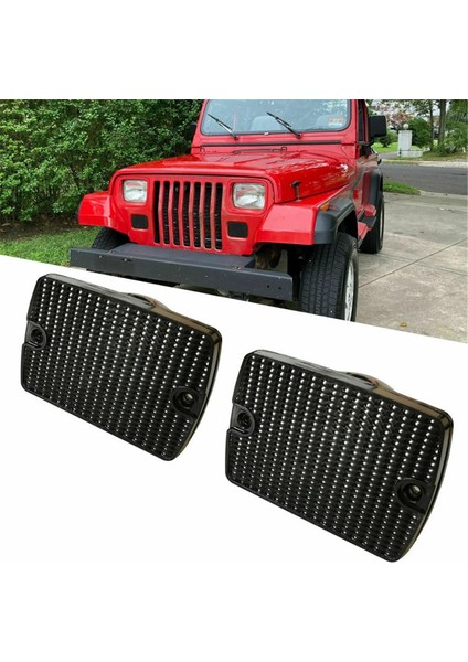 Jeep Wrangler Yj 1987-1995 Için Siyah Araç Ön Tampon Lambası Kapağı 56001378 CH2520111 (Yurt Dışından) modelleri