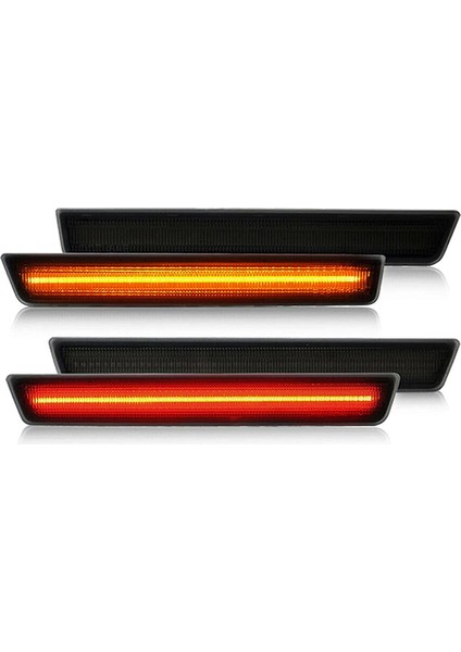 Dodge Challenger 2015-2021 Dumanlı Lensli LED Yan Işaret Lambası Kiti Için Amber Kırmızı LED Yan Işaret Lambası (Yurt Dışından) fırsatları