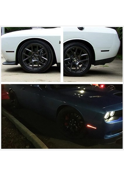 Dodge Challenger 2015-2021 Dumanlı Lensli LED Yan Işaret Lambası Kiti Için Amber Kırmızı LED Yan Işaret Lambası (Yurt Dışından) indirimleri