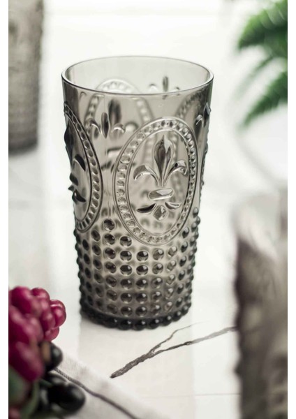 Akrilik Füme Tekli Uzun Bardak & Su Meşrubat Bardağı 750 ml ( Büyük Boy & Cam Değildir )