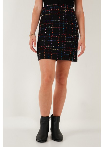 Tüvit Desenli Slim Fit Yüksek Bel Mini Boy Etek Bayan Etek 5866436 fiyatları