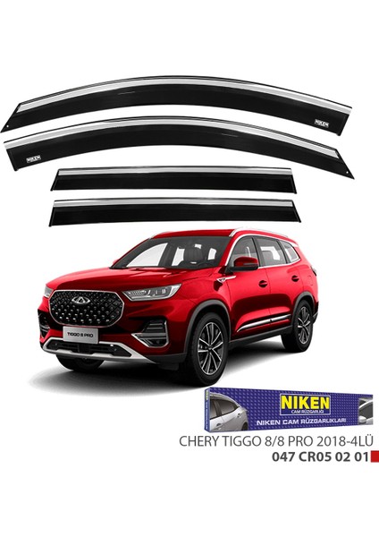 Tiggo 8 8 Pro Niken Kromlu Cam Rüzgarlıgı Araca Özel 2023 2024 2025