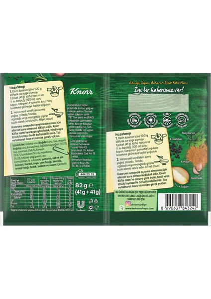 Köfte Harcı 82 gr x 4 Adet