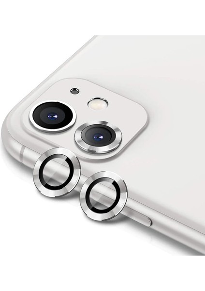 Ally Iphone 11 6.1 3D Metal Çerçeveli Kamera Lens KORUYUCU-(1903) - KT6831-8659