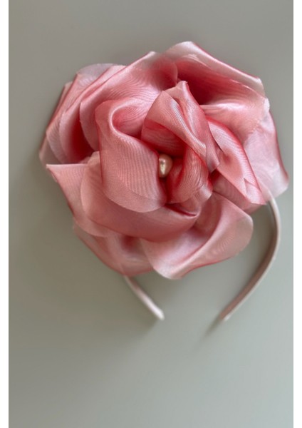 Özel Tasarım Kız Çocuk Elbise, Çiçek ve Inci Detaylı, Fiyonklu, Saç AKSESUARLI_M1125 fırsatları