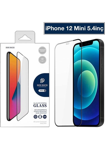 Dux Ducis iPhone 12 Mini 5.4 Tempered Cam Ekran Koruyucu 10D Full KAPLAMA-(1903) - KT5725-9724