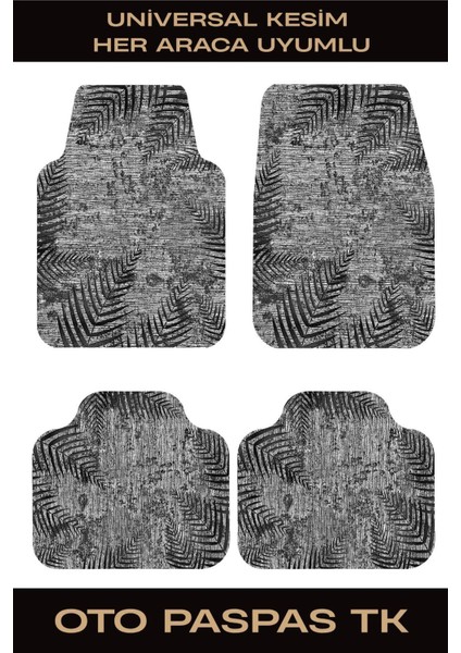 Oto Paspas Takımı Dekoratif 4 Parça Araba Paspası
