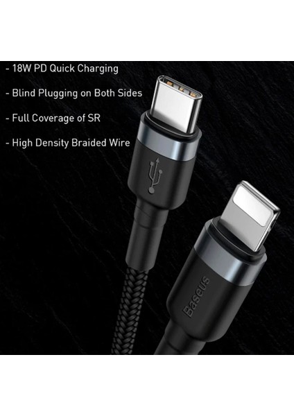 Baseus Cafule Series Type-C To Iphone PD18W Hızlı Şarj Kablosu 1METRE-(1903) - KT7952-1445 fırsatları