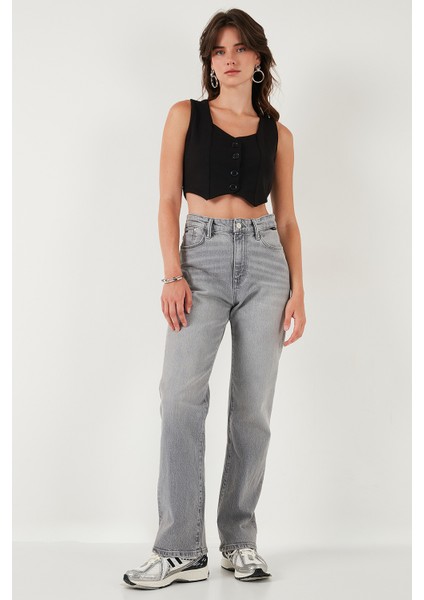 Slim Fit Kalp Yaka Düğmeli Kalın Askılı Crop Yelek Bayan Yelek 5865497 fiyatları
