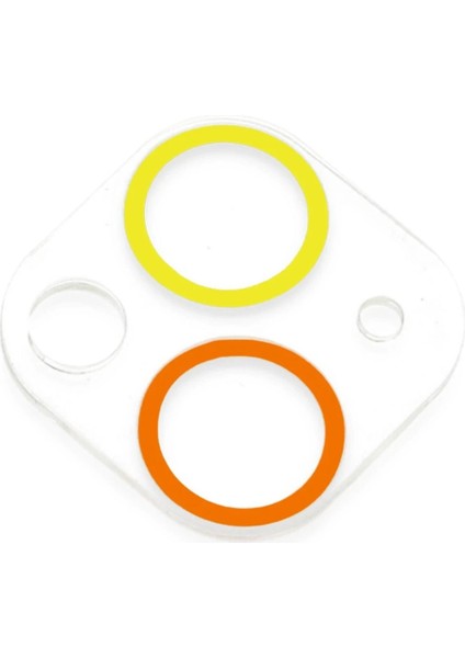 iPhone 13 Renkli Kamera Lens Koruma Cam - Sarı-Turuncu - KT4429-4358 modelleri
