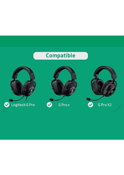 Logitech G Pro/g Prox/ 433/233/PROX2 ile Uyumlu Kulaklık Pedi Yastıkları Yedek Kulak Pedleri Kulaklık Sünger Yastık Earpad (Siyah) indirimleri