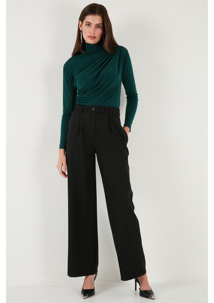 Streç Büzgü Detaylı Slim Fit Dik Yaka Bluz Bayan Bluz 669925 fırsatları