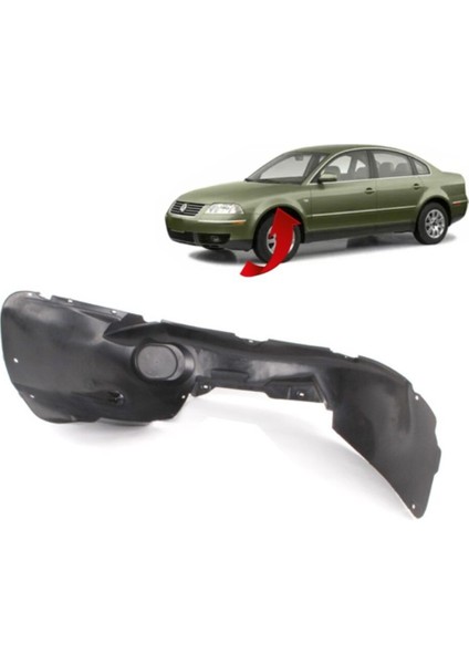 Volkswagen Passat 2001-2005 Sol Ön Çamurluk Davlumbazı 3B0809957A