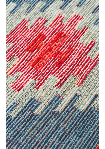 Lacivert Afgan Etnik Modern Desenli Hav Vermeyen Leke Tutmayan Kolay Temizlenen Yumuşak Makine Salon Yolluk Mutfak Halı indirimleri